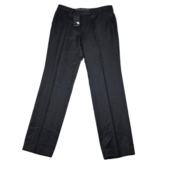 Hugo Boss Black Dress Pants Mens 36x34 Regular-Fit Virgin Wool‎ Formal NEW - Picture 1 of 11
